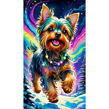 Load image into Gallery viewer, Dog Galloping Under The Aurora 40*70CM (canvas) Full Round Drill Diamond Painting
