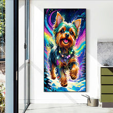 Load image into Gallery viewer, Dog Galloping Under The Aurora 40*70CM (canvas) Full Round Drill Diamond Painting
