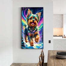 Load image into Gallery viewer, Dog Galloping Under The Aurora 40*70CM (canvas) Full Round Drill Diamond Painting
