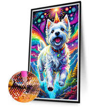 Load image into Gallery viewer, White Fur Running Under The Aurora 40*70CM (canvas) Full Round Drill Diamond Painting
