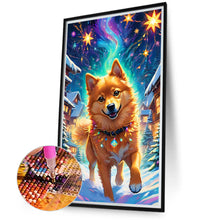 Load image into Gallery viewer, Dogs Running Under The Aurora 40*70CM (canvas) Full Round Drill Diamond Painting
