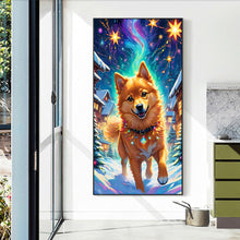 Load image into Gallery viewer, Dogs Running Under The Aurora 40*70CM (canvas) Full Round Drill Diamond Painting
