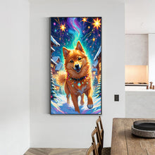 Load image into Gallery viewer, Dogs Running Under The Aurora 40*70CM (canvas) Full Round Drill Diamond Painting
