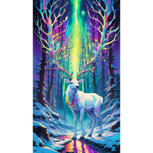 Load image into Gallery viewer, White Deer Under The Aurora 40*70CM (canvas) Full Round Drill Diamond Painting
