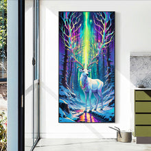 Load image into Gallery viewer, White Deer Under The Aurora 40*70CM (canvas) Full Round Drill Diamond Painting
