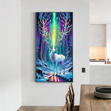 Load image into Gallery viewer, White Deer Under The Aurora 40*70CM (canvas) Full Round Drill Diamond Painting
