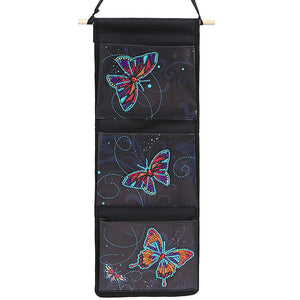 Butterfly Diamond Painting Art Hanging Storage Pouches for Bedroom/Bathroom