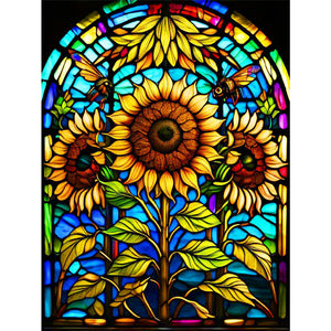 Sunflower 30*40CM (canvas) Full Round Drill Diamond Painting