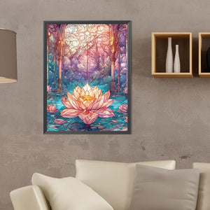 Lotus Pond Palace 30*40CM (canvas) Full Round Drill Diamond Painting