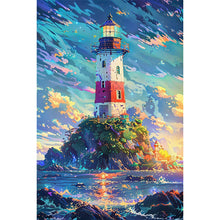 Load image into Gallery viewer, Island Lighthouse 40*60CM (canvas) Full Round Drill Diamond Painting
