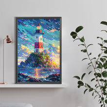 Load image into Gallery viewer, Island Lighthouse 40*60CM (canvas) Full Round Drill Diamond Painting
