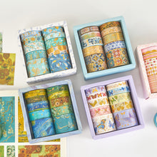 Load image into Gallery viewer, 10 Rollen Adhesive Tape Hot Stamping Washi Tape Set for Crafts(Art Collector 01)
