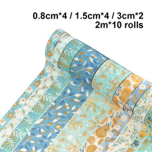 Load image into Gallery viewer, 10 Rollen Adhesive Tape Hot Stamping Washi Tape Set for Craft(Garden Overture04)
