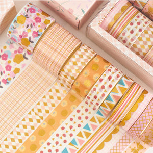 10 Rollen Adhesive Tape Hot Stamping Washi Tape Set for Crafts (Sweet Moment 06)