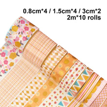 Load image into Gallery viewer, 10 Rollen Adhesive Tape Hot Stamping Washi Tape Set for Crafts (Sweet Moment 06)
