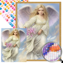 Load image into Gallery viewer, Flower-Carrying Angel 30*40CM (canvas) Full Round AB Drill Diamond Painting
