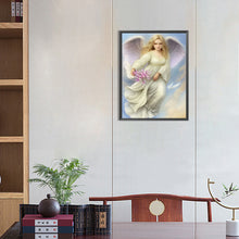 Load image into Gallery viewer, Flower-Carrying Angel 30*40CM (canvas) Full Round AB Drill Diamond Painting
