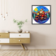 Load image into Gallery viewer, Santa Claus Riding A Motorcycle 40*40CM (canvas) Full Round AB Drill Diamond Painting
