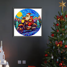 Load image into Gallery viewer, Santa Claus Riding A Motorcycle 40*40CM (canvas) Full Round AB Drill Diamond Painting
