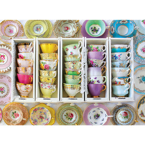 Colorful Tea Cups 55*40CM (canvas) Full Round AB Drill Diamond Painting