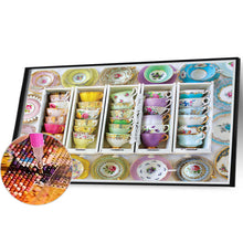 Load image into Gallery viewer, Colorful Tea Cups 55*40CM (canvas) Full Round AB Drill Diamond Painting
