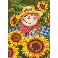 Load image into Gallery viewer, Scarecrow Among Sunflowers 40*55CM (canvas) Full Round AB Drill Diamond Painting
