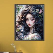 Load image into Gallery viewer, Girl And Cat 40*50CM (canvas) Full Round AB Drill Diamond Painting
