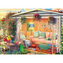 Load image into Gallery viewer, Small Garden And Cat 55*40CM (canvas) Full Round AB Drill Diamond Painting
