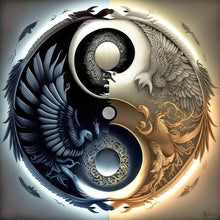 Load image into Gallery viewer, Yin And Yang Diagram Of Mythical Beasts 45*45CM (canvas) Full Round AB Drill Diamond Painting
