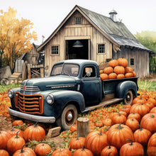 Load image into Gallery viewer, Country Pumpkin Classic Car 30*30CM (canvas) Full Round Drill Diamond Painting
