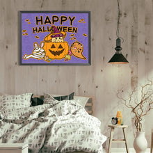 Load image into Gallery viewer, Cute Pumpkin Lantern And Animals 40*30CM (canvas) Full Round Drill Diamond Painting

