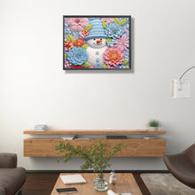 Load image into Gallery viewer, Snowman¡¤Green 40*50CM (canvas) Partial Special-Shaped Drill Diamond Painting
