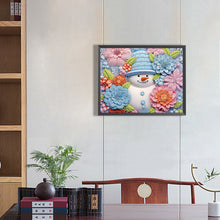 Load image into Gallery viewer, Snowman¡¤Green 40*50CM (canvas) Partial Special-Shaped Drill Diamond Painting
