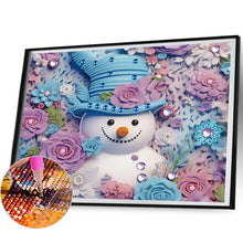 Load image into Gallery viewer, Snowman¡¤Purple 40*50CM (canvas) Partial Special-Shaped Drill Diamond Painting
