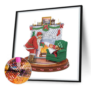 Santa Claus 30*30CM (canvas) Partial Special-Shaped Drill Diamond Painting