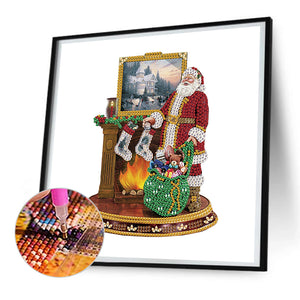 Santa Claus 30*30CM (canvas) Partial Special-Shaped Drill Diamond Painting