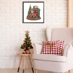 Santa Claus 30*30CM (canvas) Partial Special-Shaped Drill Diamond Painting