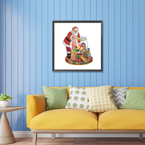 Santa Claus 30*30CM (canvas) Partial Special-Shaped Drill Diamond Painting
