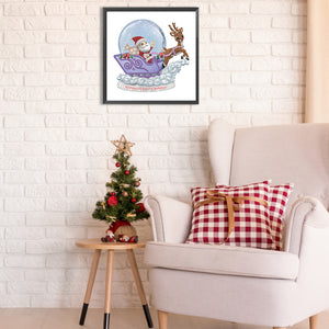 Santa Claus 30*30CM (canvas) Partial Special-Shaped Drill Diamond Painting