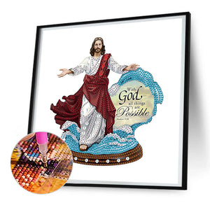 Jesus Angel 30*30CM (canvas) Partial Special-Shaped Drill Diamond Painting