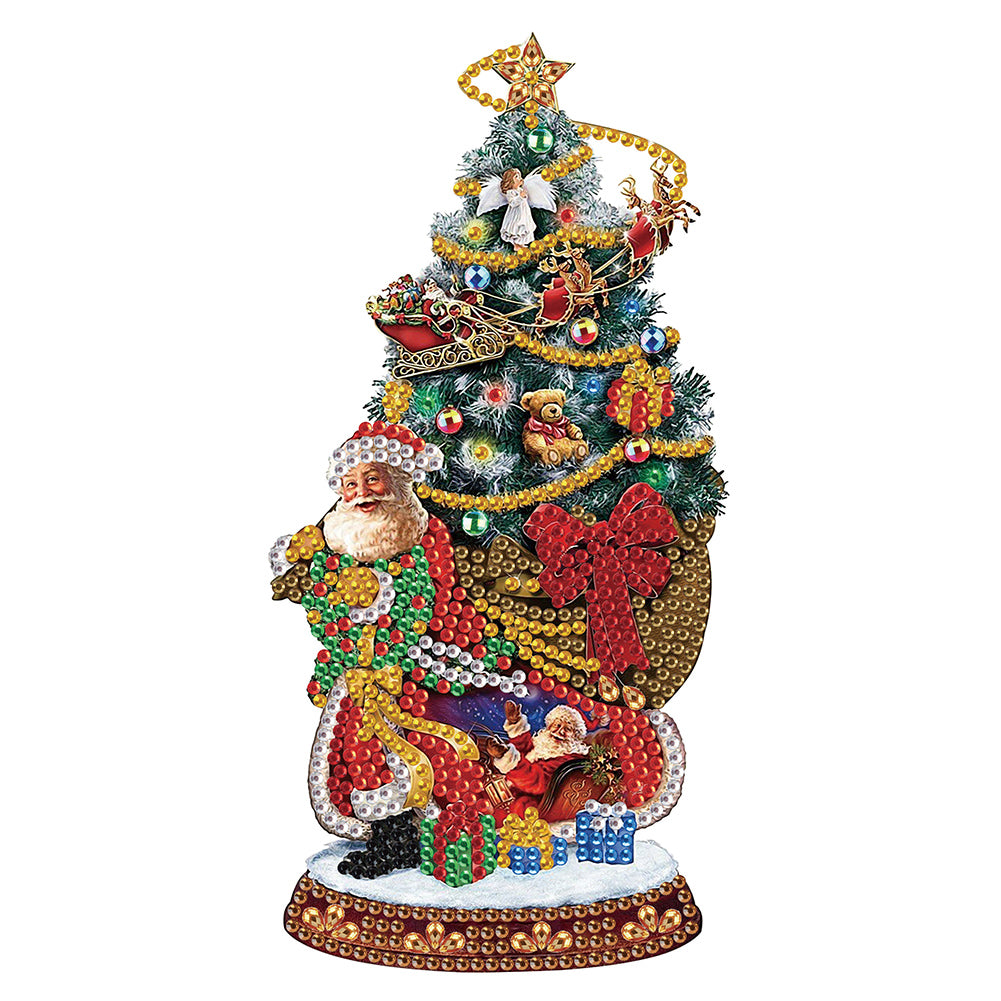 Christmas Atmosphere 30*30CM (canvas) Partial Special-Shaped Drill Diamond Painting