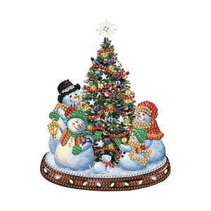 Christmas Atmosphere 30*30CM (canvas) Partial Special-Shaped Drill Diamond Painting
