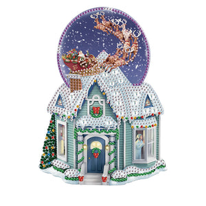 Christmas Atmosphere 30*30CM (canvas) Partial Special-Shaped Drill Diamond Painting