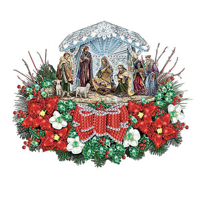 Christmas Atmosphere 30*30CM (canvas) Partial Special-Shaped Drill Diamond Painting