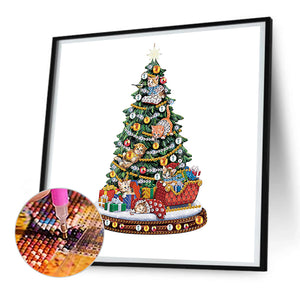 Christmas Atmosphere 30*30CM (canvas) Partial Special-Shaped Drill Diamond Painting