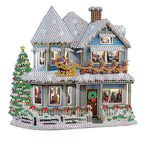 Christmas Atmosphere 30*30CM (canvas) Partial Special-Shaped Drill Diamond Painting