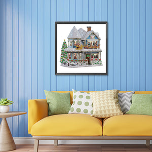 Christmas Atmosphere 30*30CM (canvas) Partial Special-Shaped Drill Diamond Painting