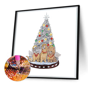 Christmas Atmosphere 30*30CM (canvas) Partial Special-Shaped Drill Diamond Painting