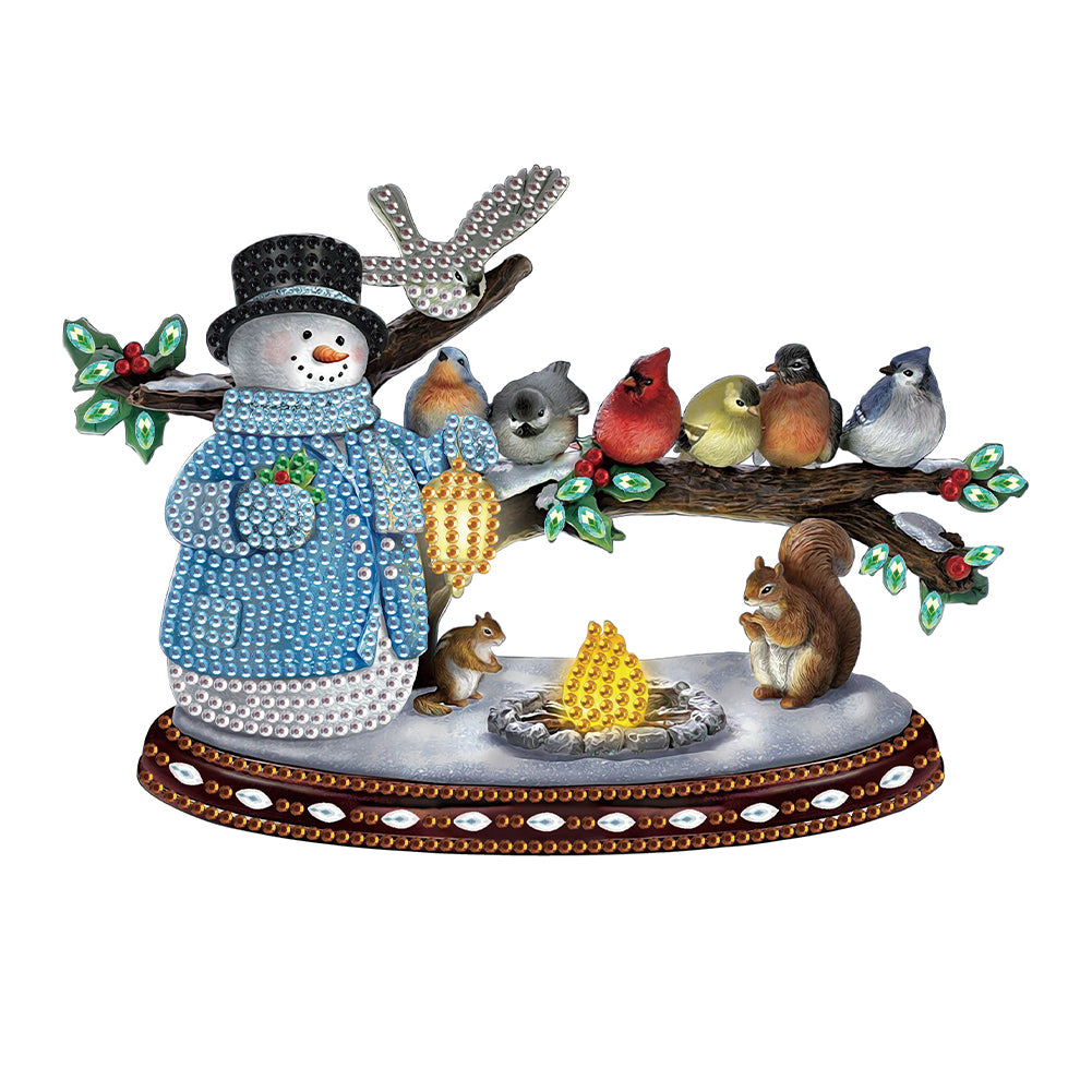 Christmas Snowman 30*30CM (canvas) Partial Special-Shaped Drill Diamond Painting