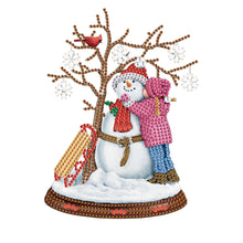 Load image into Gallery viewer, Christmas Snowman 30*30CM (canvas) Partial Special-Shaped Drill Diamond Painting
